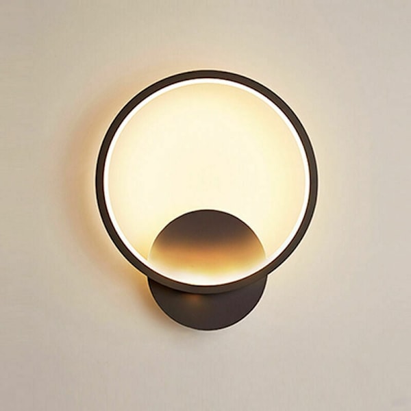 LED-vägglampa inomhus 14W vägglampa 3000K varmvit vägglampa, 220V inomhusbelysning svart väggdekoration