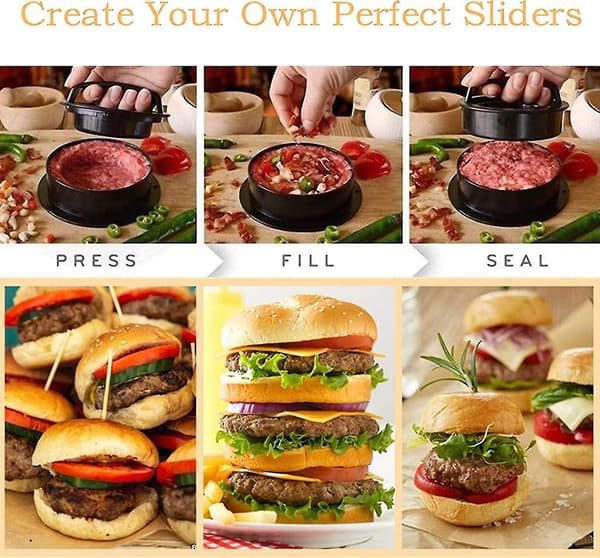 Burgerpresse Fr Perfekte Burger, Pastetchen Oder Fleischbllchen, Robustes Grillzubehr, Splmaschinenfeste Burgerpresse
