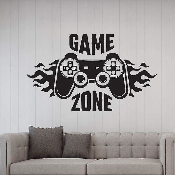 Väggdekal för barns sovrum Heminredning Game Zone Gamer Art Decal Väggkonst Pojkar Lekrumsvägg