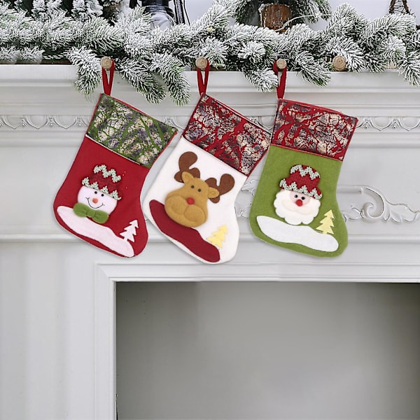 Juldekorationer Julsäck Presentpåse Röd Jultomte Julsäck