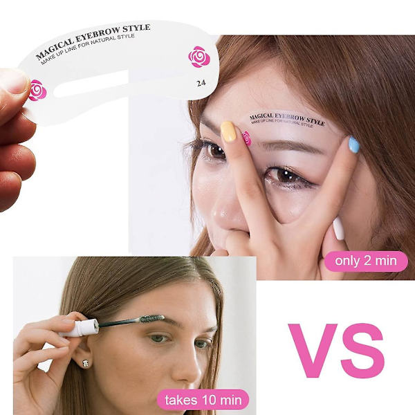 24 st ögonbrynsmallar, återanvändbar DIY makeup verktyg set