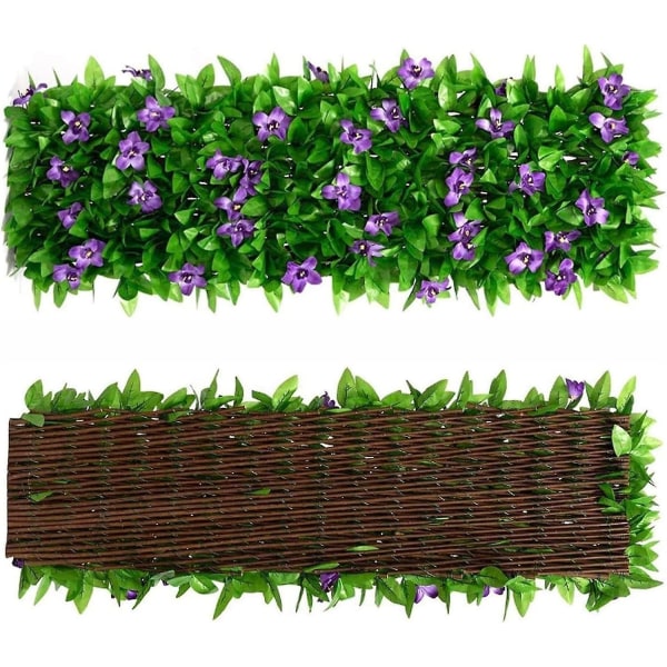 Murgröna staket konstgjord avskärmning, balkong privat avskärmning trädgård staket, växt vägg panel konstgjord, UV skydd häck avskärmning