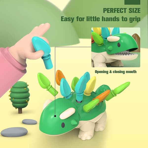 Babyleksaker 6 12 18 månader Dinosaurie Baby Sensorisk Finmotorisk Utvecklingsleksak
