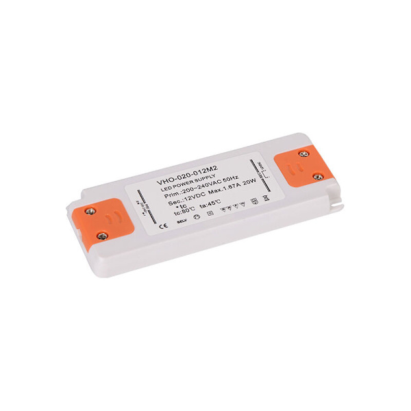 LED-virtalähde - 20 W, 12 V DC, 1,67 A - Vakiojännite LED-nauhoille ja G4-, MR11-, MR16-LED-lampuille