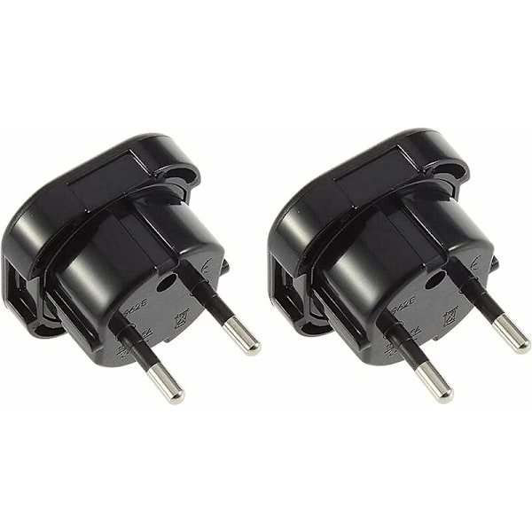 Sæt med 2 - Adapter til stik fra England til Frankrig - Adapter fra England til Frankrig - Type G til type C - Kompakt og let - Beskytter mod overspænding