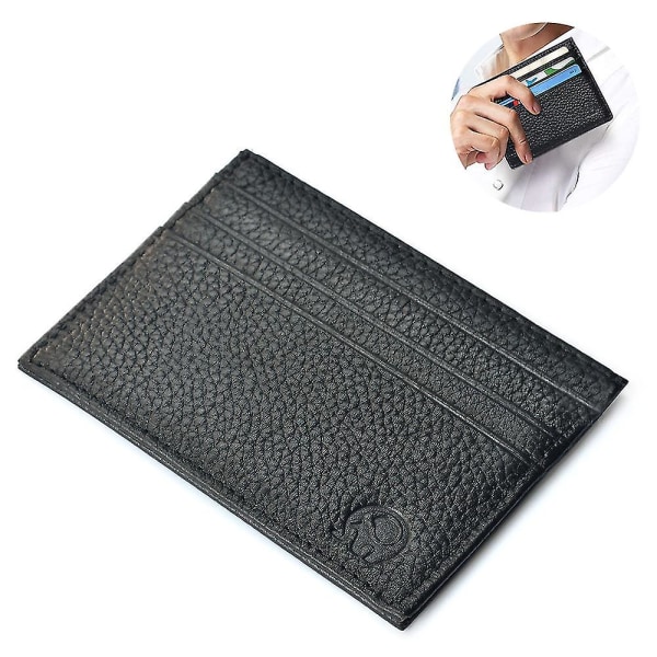 Front Pocket Enkel Läder Slim Plånbok Block Medium