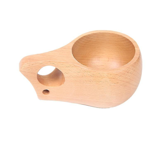 Trä campingmugg träbestick bok kaffe te Mugone Hole