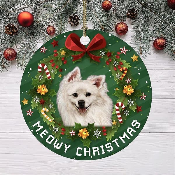 Julpynt med rolig hunddesign - Hängande julgranspynt