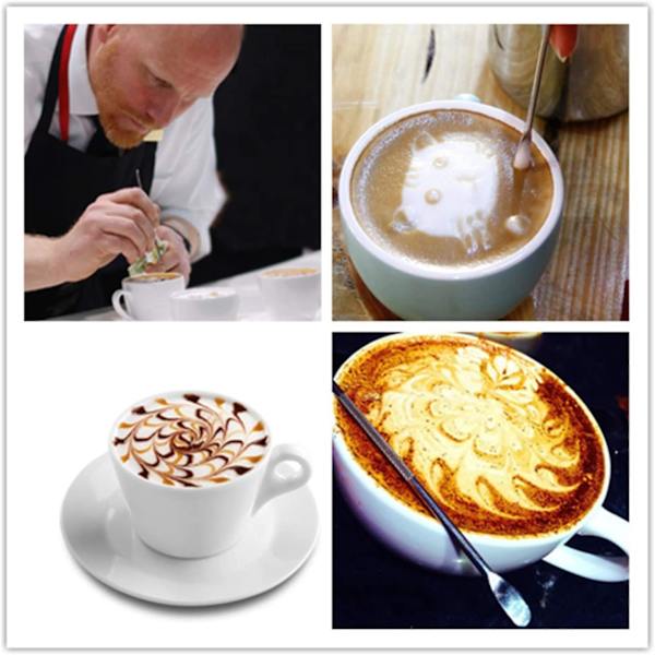 3 st Coffee Latte Art Pen Rostfritt Stål Coffee Latte Pin Tillbehör