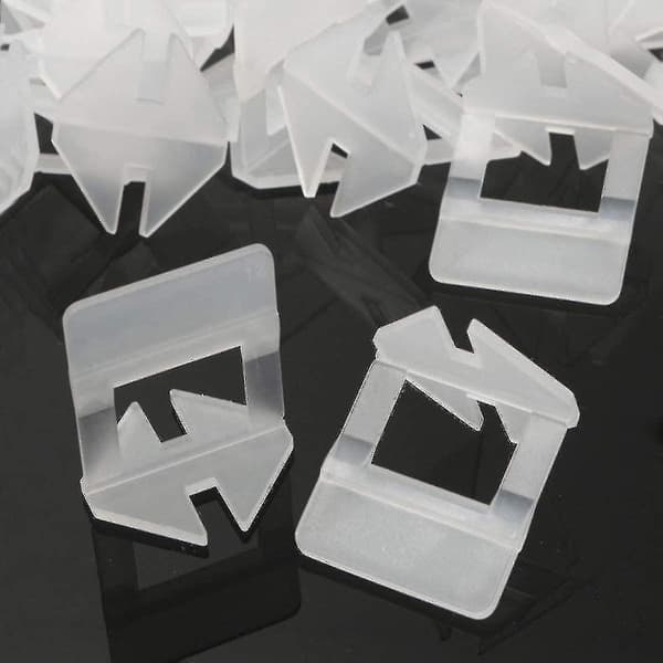 Kakelutjämningssystem Distanser Kakelutjämningssystem Clips - 100 st Storlek 1mm (1mm, Vit)