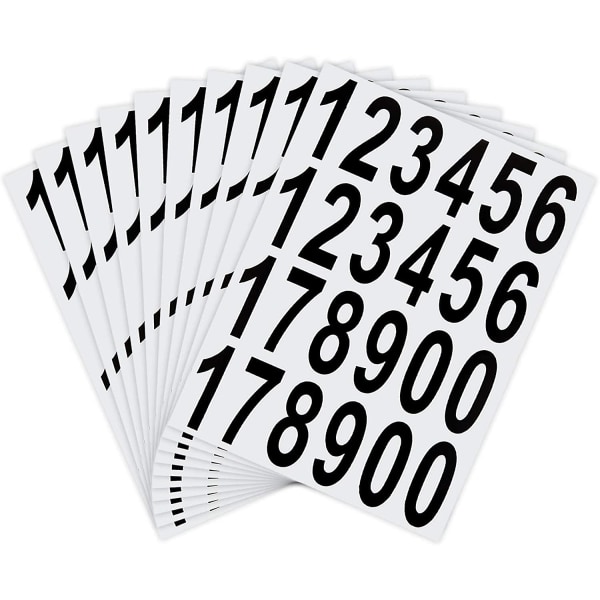 10 stycken brevlådenummerklistermärken vattentäta självhäftande klistermärken (slumpmässig storlek)