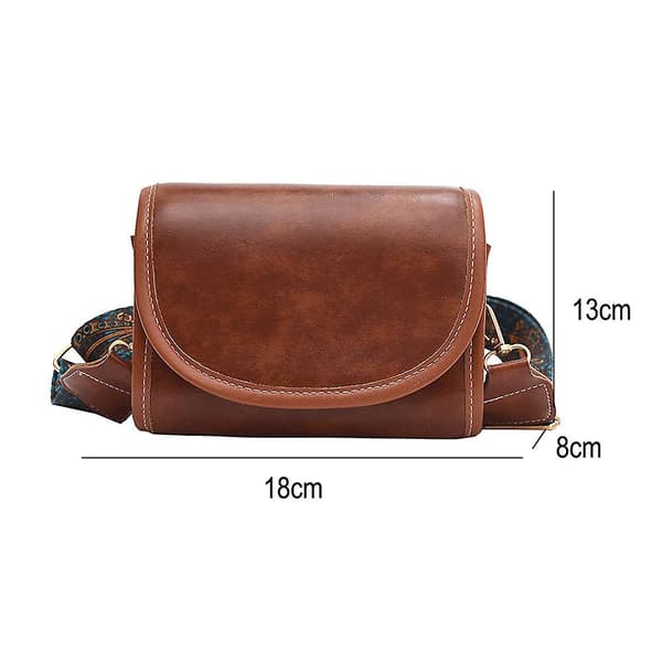 Crossbody-väskor för kvinnor - Sadelväska i brun stil