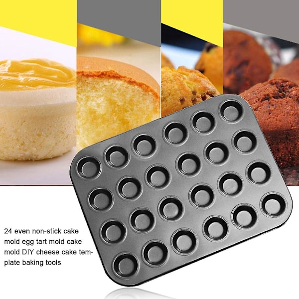 24-håls Non-stick Cup Cake Form Muffin Dessert Bakform Bricka Hem Diy Verktyg