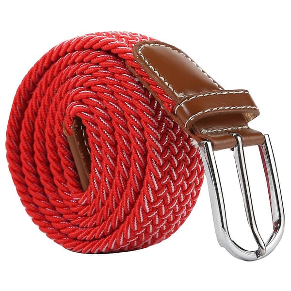 Herrbälte Elastiskt Flätad Bälte Retro Casual Vävt Bälte Flerfärgat Flätad Elastisk (Stil 1)