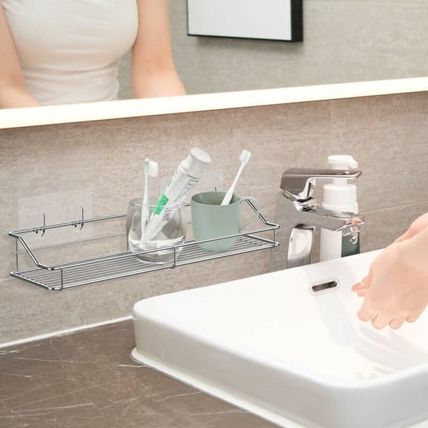 Bounce Shower Organizer Bathroom Køkken Krydderihylde Rustfrit Stål (Et Stykke)