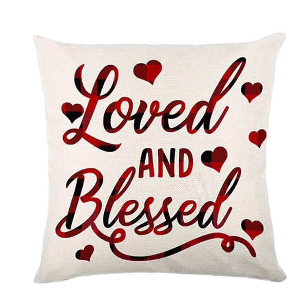 Nya 4-pack Valentinsdag Bomullslinne Kuddfodral Soffa Kuddfodral Heminredning