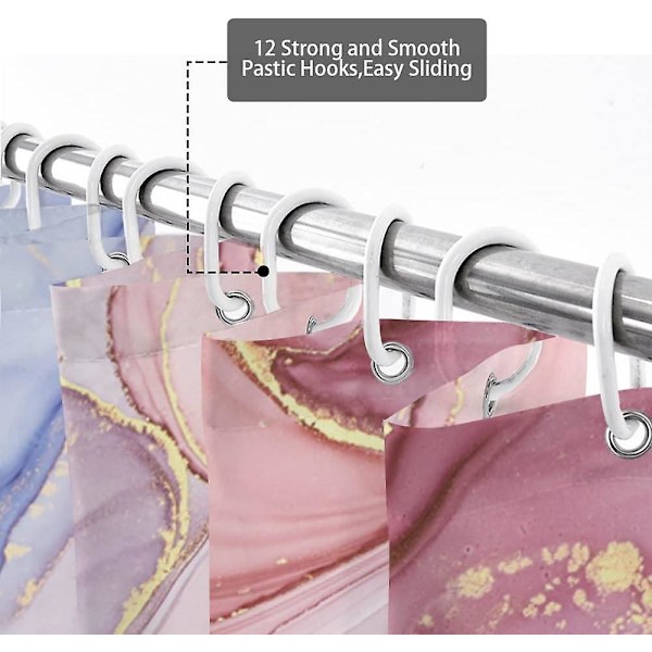 Duschdraperi, polyester badrumsdraperi duschdraperi explosionssäker duschdraperi, 71x71 tum