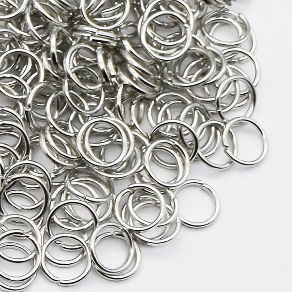 Nickelpläterat silverstål Rundkantad delad cirkulär nyckelring Ringklämmor för bilhemnycklar Organisation, konst och hantverk, remmar (150)