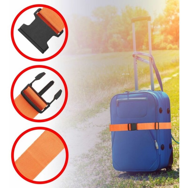 Mumbi-matkatavarahihnat, matkalaukkujen set, säädettävät/houkuttelevat ja pitkät matkatavarahihnat, 4 kpl set , oranssi