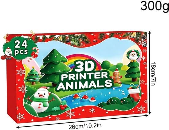 Julekalender 2026 - 24 dager med minidyrefigurer hvit XXS