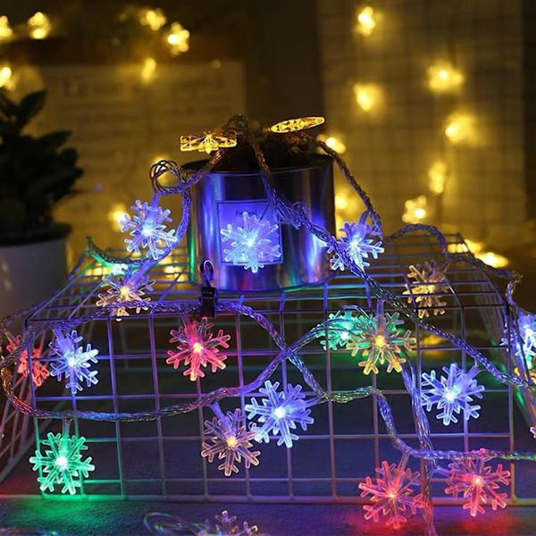 Christmas Snowflake Light String 10 Meter 80 Lights Batterilåda Typ (utan batteri)C