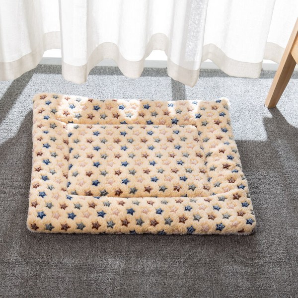 Hundmadrass, Triomphe hundmatta Självuppvärmande husdjursmadrass för katter och små och medelstora hundar för att hålla sängen varm och bekväm (gul, 47 x 33 cm)