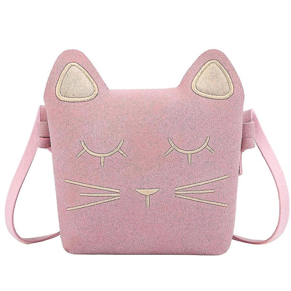 1 bit Kids Cat Plånbok för små flickor Toddler Crossbody-väska Rosa