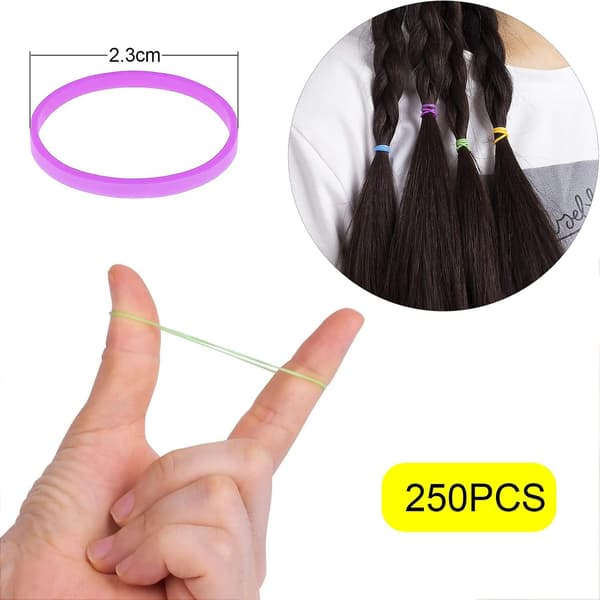500 stycken mini elastiskt band gummihår, gummi elastiskt band, gelé