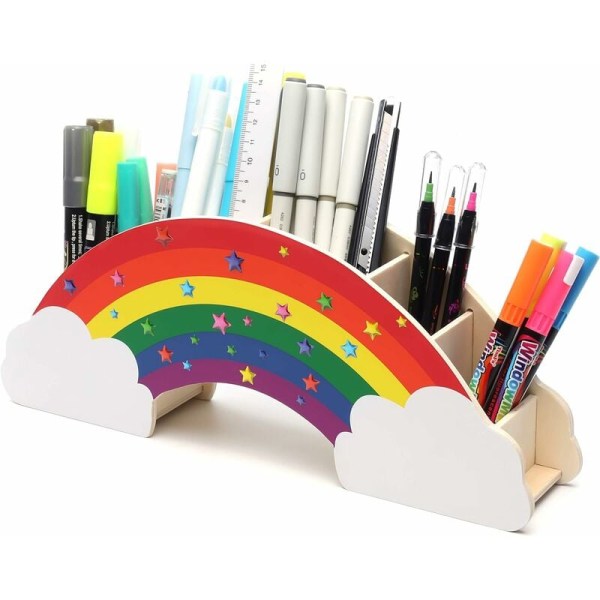 Rainbow Star Sticker Organizer för kreativ gör-det-själv-heminredning Kontorsförvaring Kontorsmaterial Student brevpapper Förvaring Pennhållare
