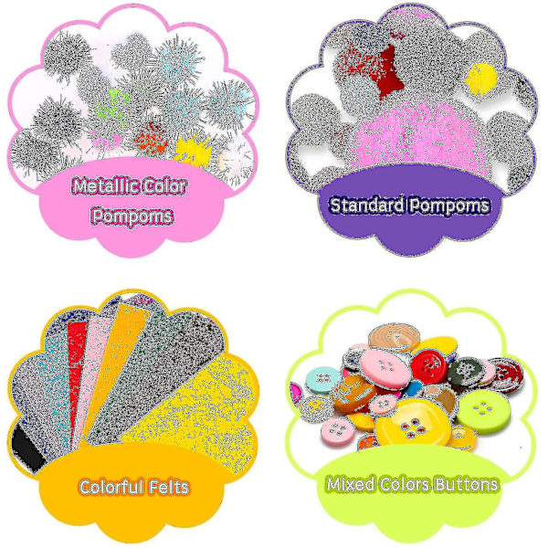 Barnens DIY Handgjorda Collage Konst 14-delad Set