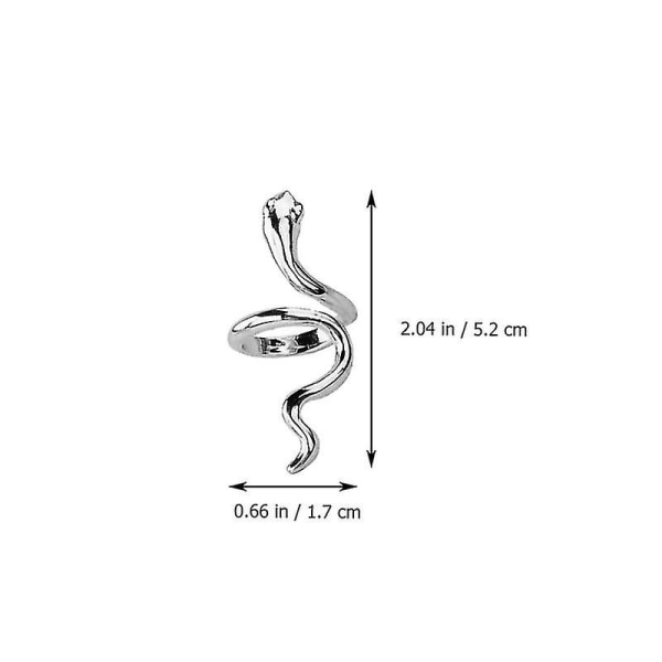 2 överdrivna personliga ormformade ringar, kreativa kvinnliga ringar