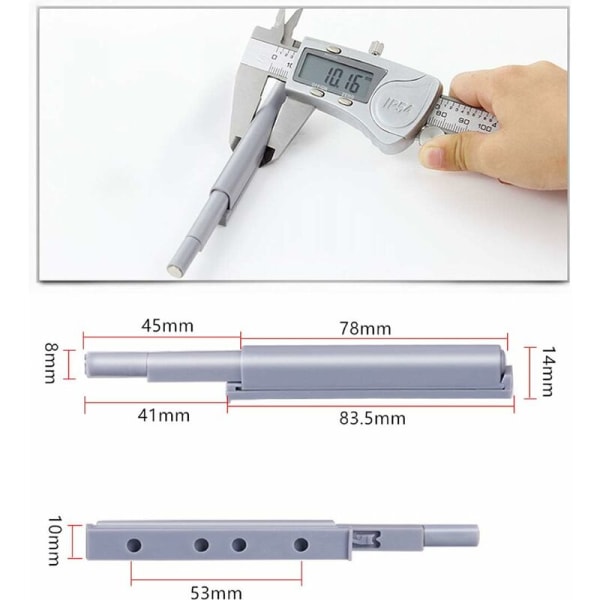 Tryck-till-öppna magnetiska lås Tryck-till-öppna magnetiska lås öppnar och stänger dörren med en enkel tryckning (10-pack)T-Audace