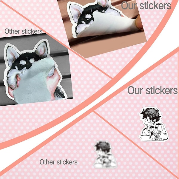 Anime-tarrojen sekapakkaus [100 kpl] vinyyliset vedenpitävät tarrat kannettaville tietokoneille, vesipulloille, Hydro Flask -pulloille, rullalaudoille, tietokoneille, puhelimille, anime-tarrapakkaus lapsille