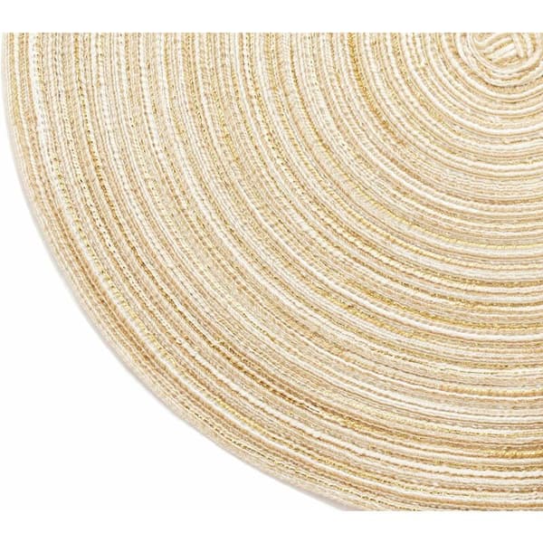 Pyöreät pöytätabletit, 6 kpl, lämmönkestävät, pestävät (beige)