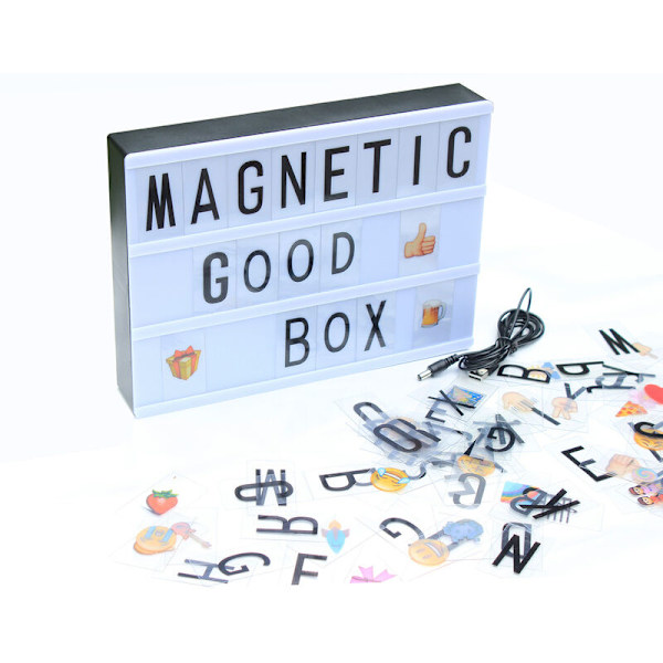 Ljuslåda med bioljuslåda A5 LED upplyst skylt med och symboler