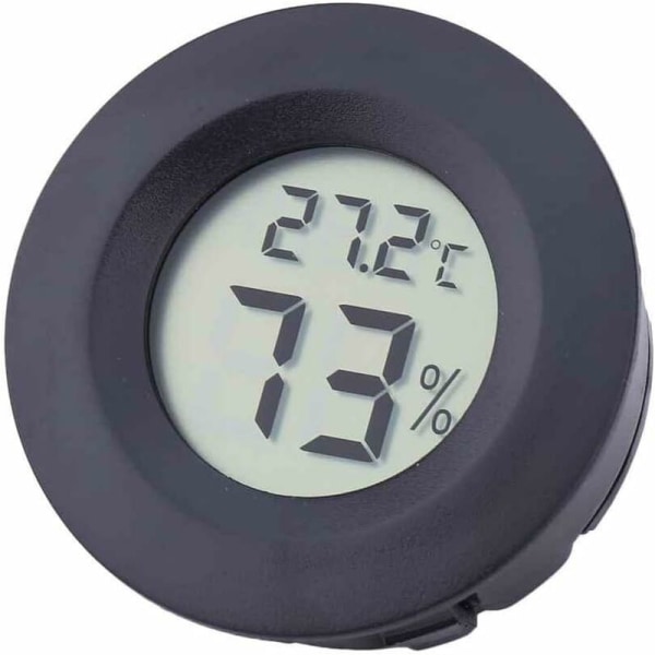 Topker Mini LCD Display Rundt Digitalt Termometer Hygrometer Kølefryser Udendørs Indendørs Temperaturmåler Tester