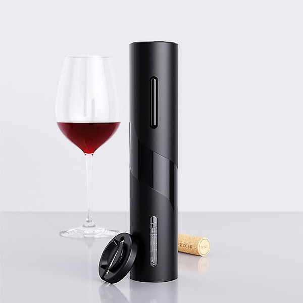 Elektrisk vinöppnare batteridriven automatisk vinflasköppnare med vinstoppare och folieklippare för vinflaskor, en-klicks knapp vinöppnare F