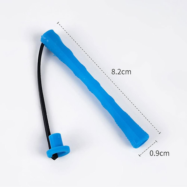 50 st kalla vågstavar, locktänger med elastiska gummiband (0,35 tum/0,9 cm, blå)