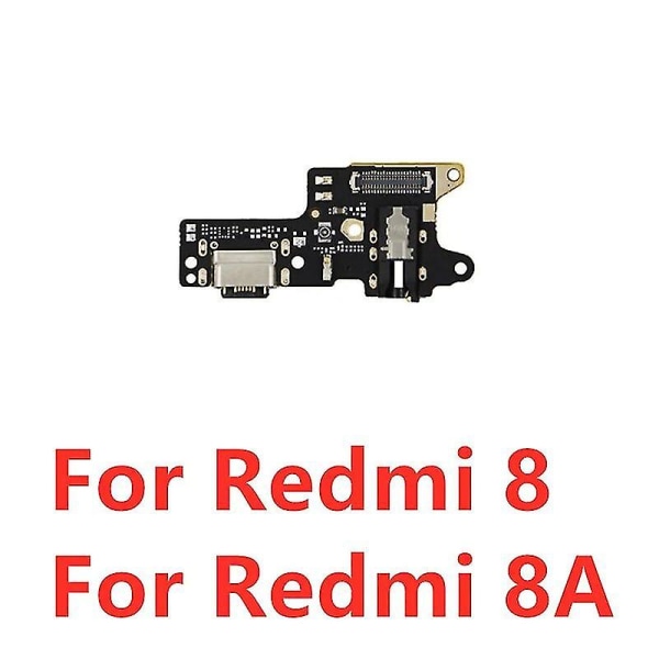 USB laddarportkontakt Dock Laddningskort Ribbon Flex-kabel med mikrofonmikrofon för Xiaomi Redmi Note 9 9a 9s 9t 8a 8 Pro（För Redmi 8 8A）