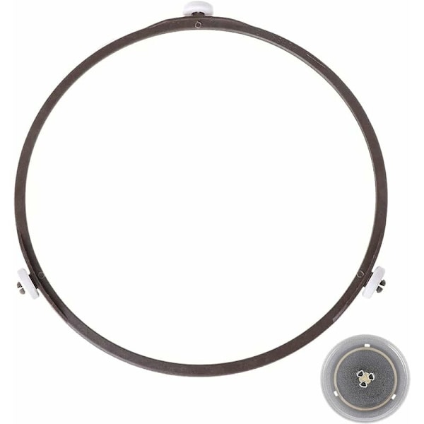 Universal pladespillerholder 22cm, Mikrobølgeovn roterende ring af pladespiller til Universal glasholder 22cm diameter (Brun)