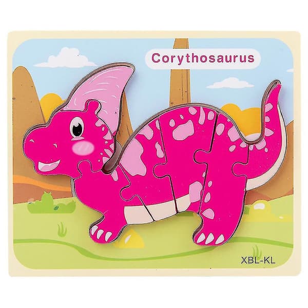 Børn 3D Dinosaur Træ Intelligent Pædagogisk Legetøj