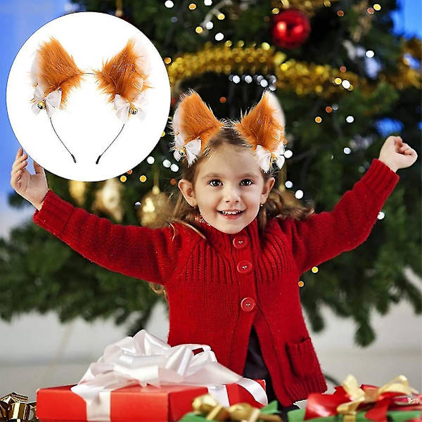 1st Cat Ears Pannband Cosplay Girls Dam Söt Party Pannband Khaki