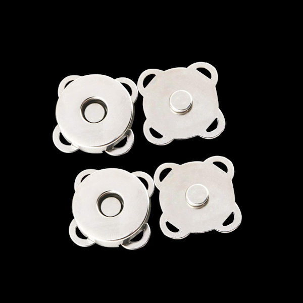 Magnetiska snäpplås för sömnad - Silver (14mm), set om 50
