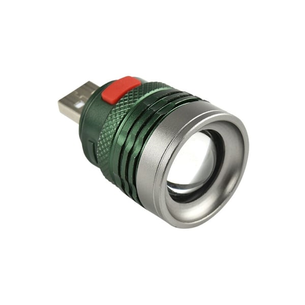 Bærbar LED-campinglampe i høj kvalitet med USB, 3 tilstande, mini - 1 stk. Ekspanderbar lommelygte (hvidt lys)