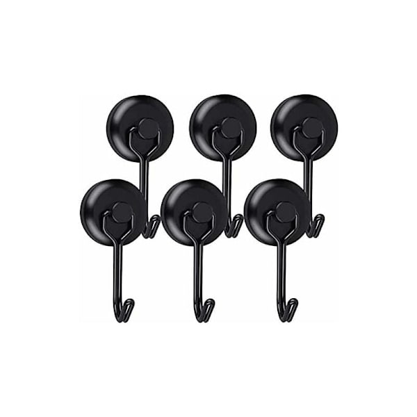 23 kg stærk magnetisk krog 25D køleskabsmagnetisk krog sort neodym magnetisk krog roterbar