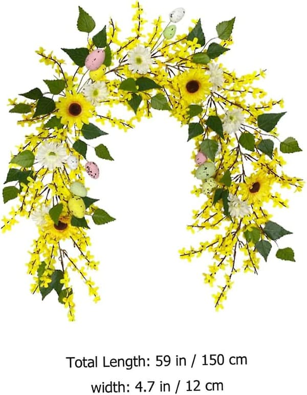 2 st ägg solros konstgjord blomma vin