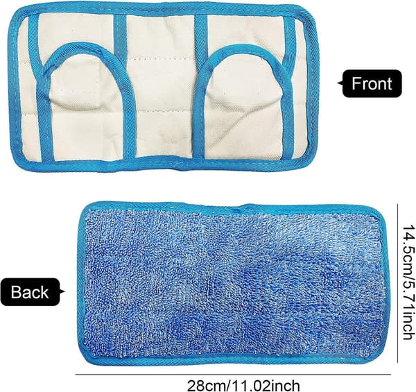 2-pack återanvändbara moppdynor, 28 st 14,5 cm tvättbara mikrofiberersättningsmoppdynor