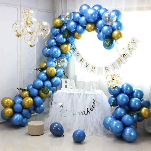 50-pak 12\" Latex Metallic Balloner til Bryllup, Fødselsdag, Babyshower, Julefest Dekorationer