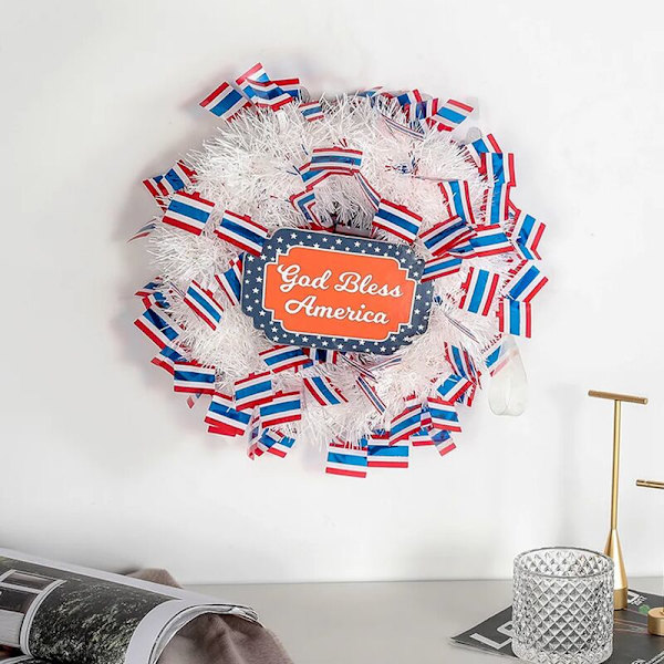 Vedenpitävä kirkasväri Styrofoam-seppele minilipulla koristeluun