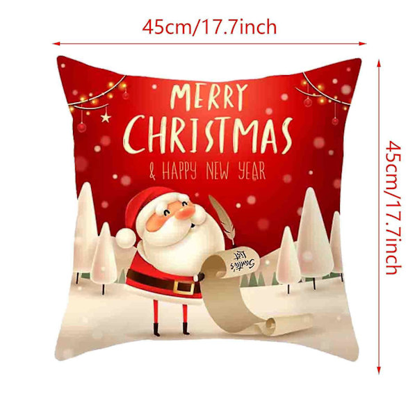 Jultomte Kuddfodral Kuddar Case Jul Hem Soffa Kasta Dekoration 4st